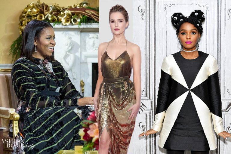 Look of the Week featuring Zoey Deutch in Balmain, Janelle Monae in Bally, First Lady Michelle Obama in Preen and More!
