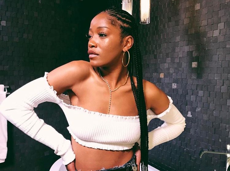 Splurge: Keke Palmer’s Instagram Are You Am I White Tiiu Frilled Lettuce Edge Long Sleeve Bandeau Top