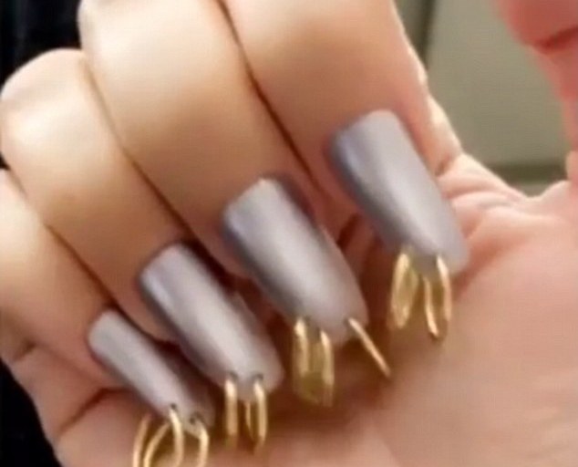 Hot! or Hmmm….: Kim Kardashian’s Pierced Nails