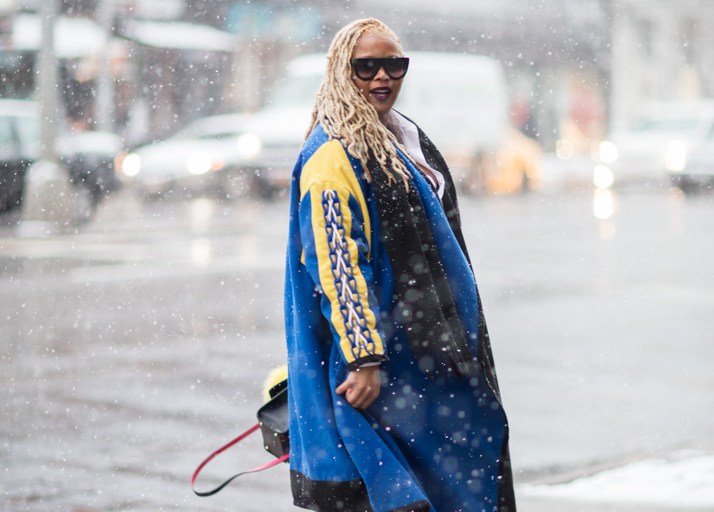 Bomb Product of the Day: Innocente Messy’s Mboka Blue and Yellow Cape Coat