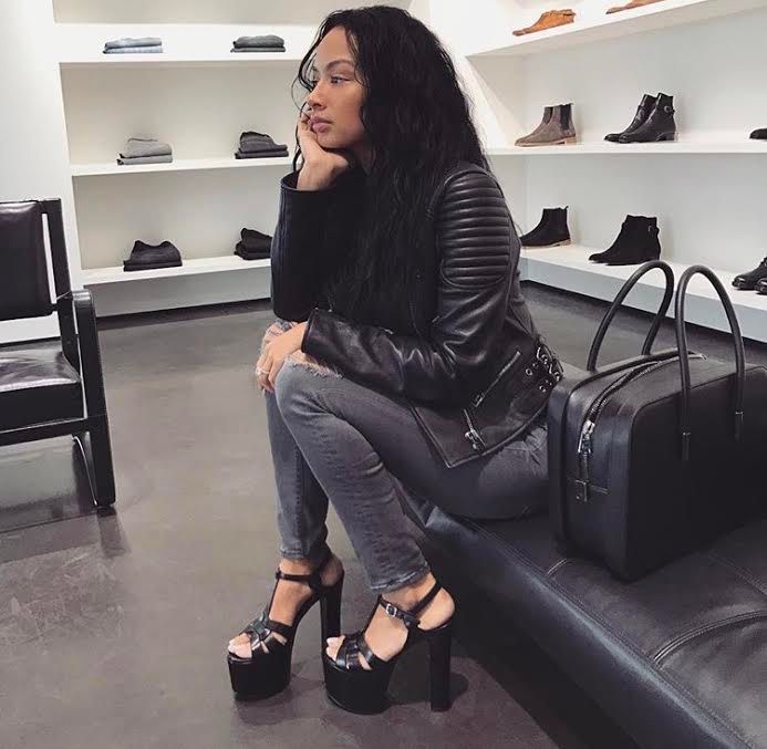 Splurge: Draya Michele’s Instagram Saint Laurent Betty Leather Sandals
