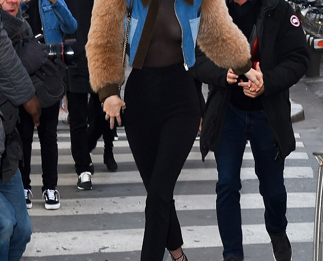 Splurge: Kendall Jenner’s Paris Sonia Rykiel Short Denim Jacket with Fur Sleeves