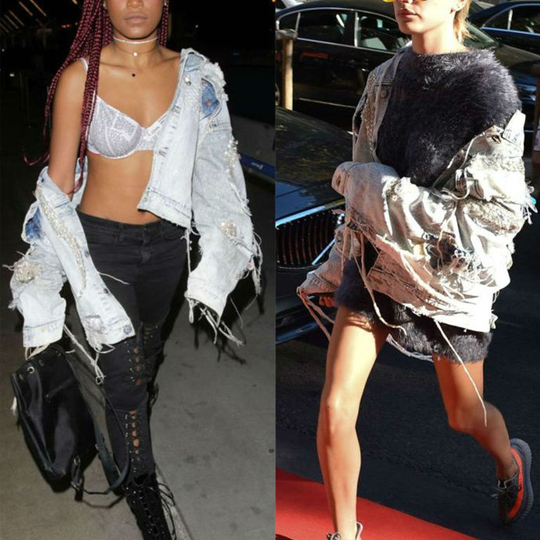 Who Wore It Better? Keke Palmer vs. Hailey Baldwin in 5:31 JÉRÔME’s Spring 2017 Swarovski Embellished Denim Jacket