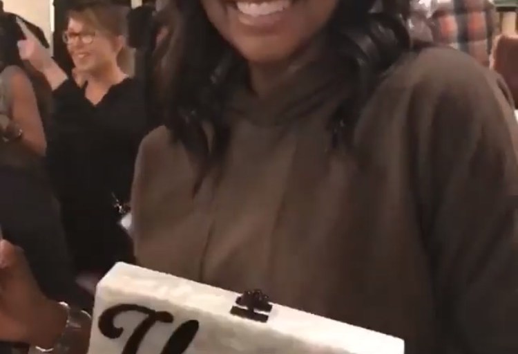 Splurge: Gabrielle Union’s Instagram Edie Parker <em> Flavia </em> Custom Union Wade Script Text Clutch