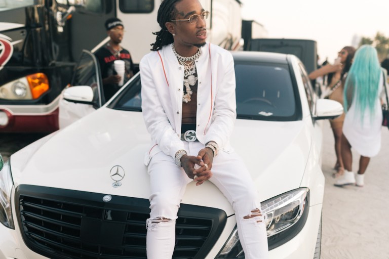 Men’s Fashion Flash: Quavo, Offset, and Takeoff of the Migos Wear Rochambeau, Gucci, and Raf Simons for New Music Video with Sean Paul