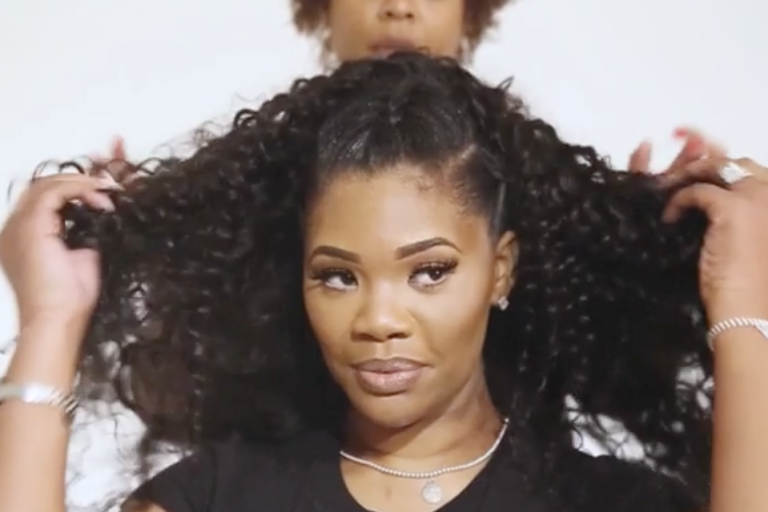 Fashion Bomb Daily x Dare to Have Hair How To: Sew in Half Up Half Down