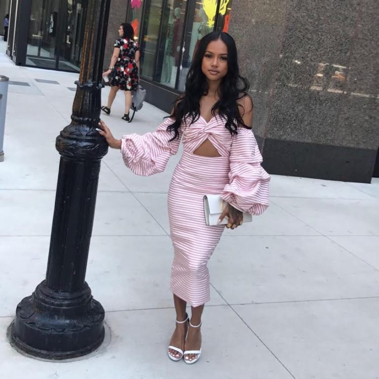 Splurge: Karrueche Tran’s Time Inc. Empowerment Event Asilio Candy Eyed Dress