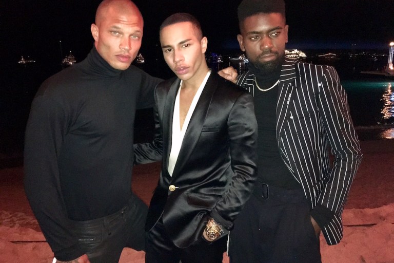 Fashion News: ‘Prison Bae’ Jeremy Meeks meets with Balmain’s Olivier Rousteing and Fashion Director Ugo Mozie on Secret Project