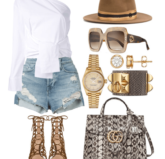 Spring 2017 Style Inspiration: 4 Ways to Rock the One-Shoulder Poplin Shirt Trend