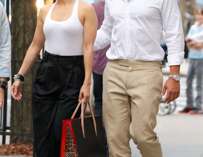 Splurge: Jennifer Lopez’s Kappo Masa Restaurant New York City Christian Louboutin Paloma Two-Tone Leather Spiked Leopard Print Side Handbag