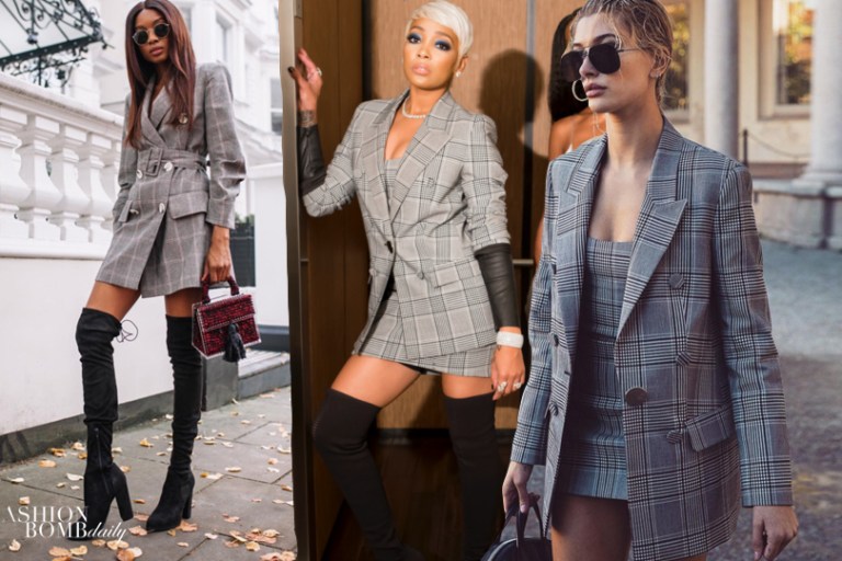 Fall 2017 Shopping: The Blazer Checked Dress + 5+ Times Celebs and Style Bloggers Rocked it Right