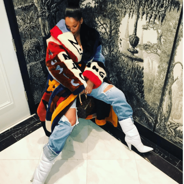 Hot! Or Hmm..? Rihanna’s Fall 2018 Dolce & Gabbana Fur Coat and Off-White Boots