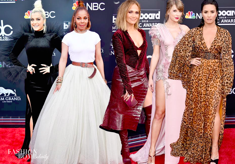 The Hottest Looks from the 2018 Billboard Music Awards with Jlo in Roberto Cavalli, Tyra Banks in Marc Bouwer, Taylor Swift in Atelier Versace, and More!