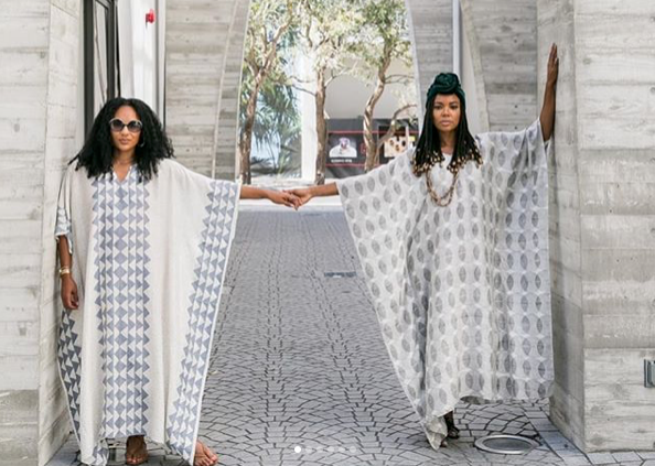 Gabrielle Union Vacations in Miami in Aish Kaftan