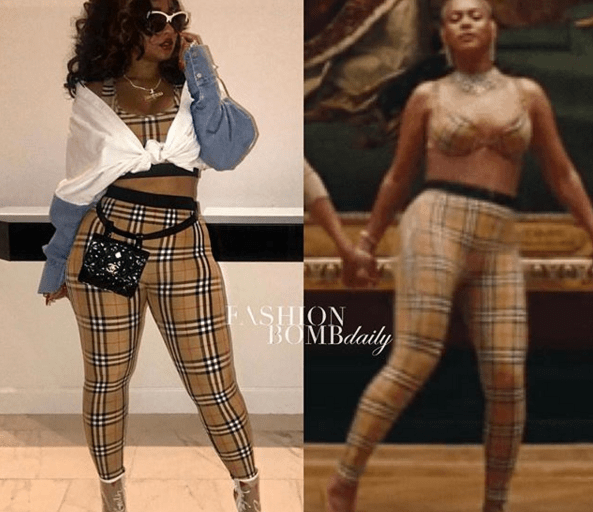 Splurge on $450 Burberry Vintage Check Leggings, as Spied on Tammy Rivera and Beyonce