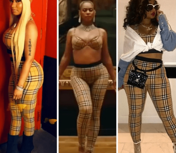 Celebrities Love:  Burberry Check Print Leggings As Worn by Tammy Rivera, Nicki Minaj, Beyonce, and Claire Sulmers