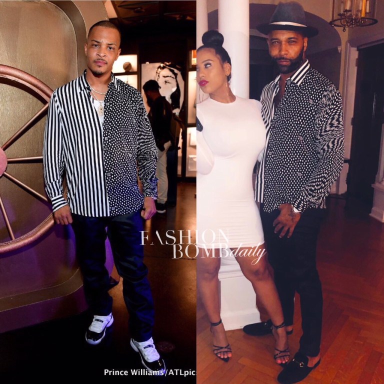 Who Wore it Better? T.I. vs. Joe Budden in Givenchy’s Striped and Dotted Button Down Shirt