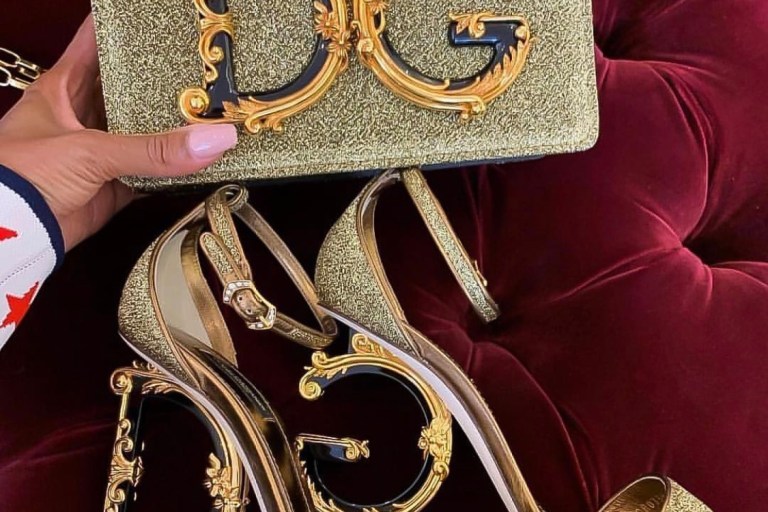 Bomb Product of the Day: Dolce and Gabbana Monogram Glitter Heels