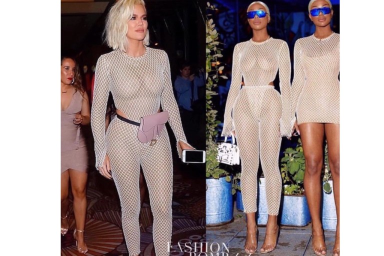 Who Wore it Better? Khloe Kardashian vs. The Clermont Twins in Laquan Smith’s Spring 2018 Mesh Look