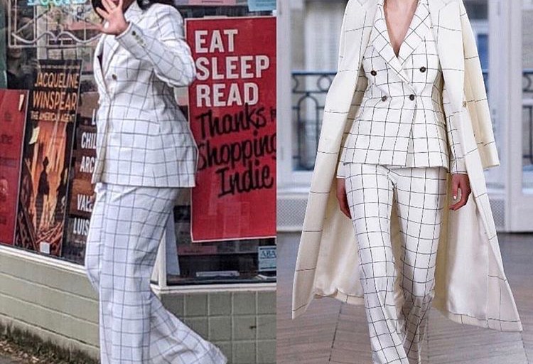 Michelle Obama’s Stunning Ralph & Russo White Window-Pane, Wide-Legged Suit