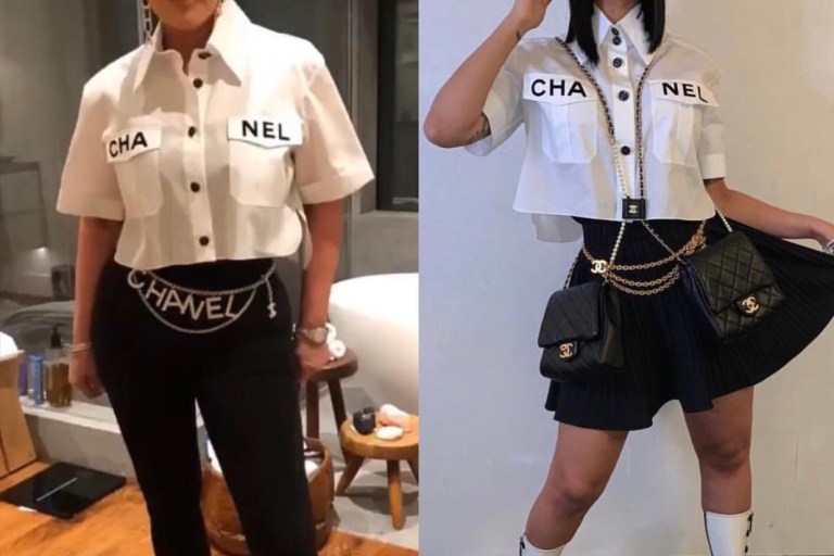 Who Wore it Better? Cardi B vs Kris Jenner in Chanel SS19 White Button Logo Blouse