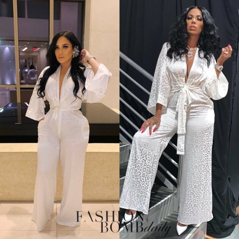 Who Wore It Best: Emily B or Erica Mena in This Fashion Nova Leopard Print Satin Jumpsuit?