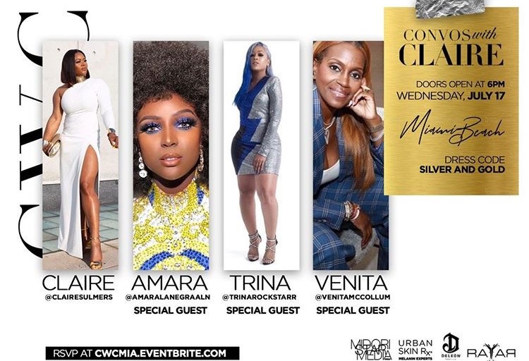 Convos with Claire is Coming to Miami July 17th: Trina, Amara la Negra, Venita McCollum, and More!