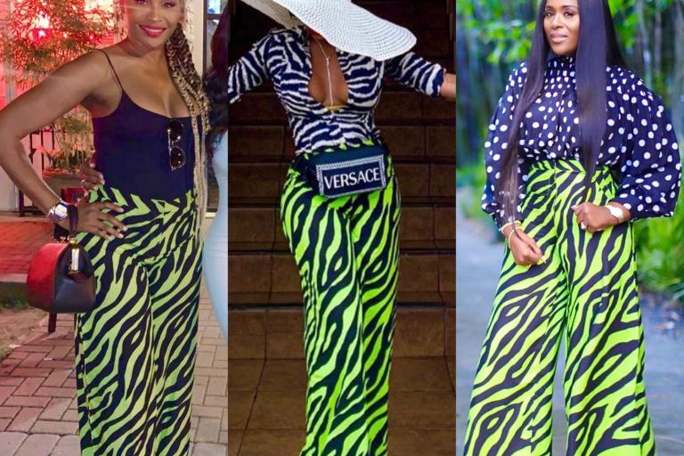 New Arrivals on FashionBombDailyShop.com: Missandei Neon Zebra Printed Pants by Sai Sankoh