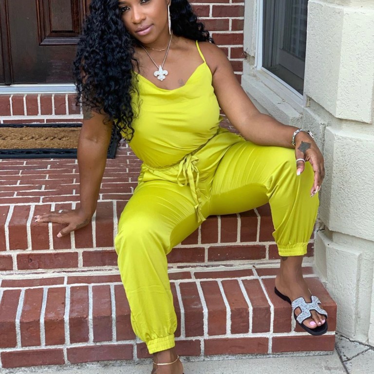 Toya Wright Was a Dream in This Satin Fashion Nova Jumpsuit!
