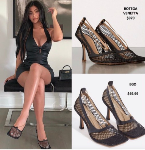 Look for Less Get Kylie Jenner’s $970 Bottega Veneta Mesh Pumps for $50 at Ego Official