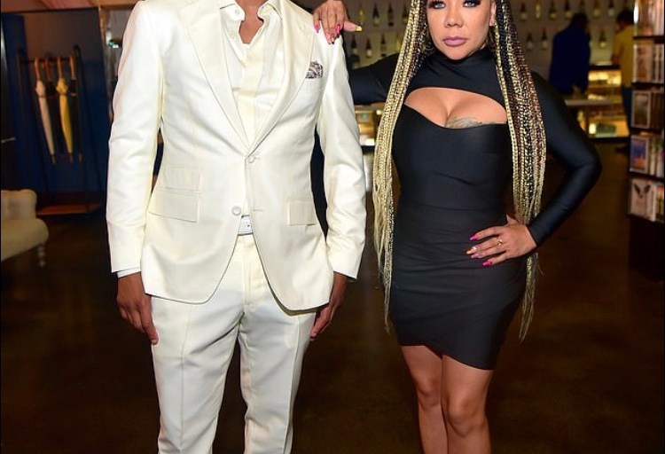 Tameka, “Tiny/ Major Girl” Harris, Turning Heads at her Husband T.I.’s Birthday Party in ATL wearing a Bold Black BodyCon Fashion Nova Keyhole Dress