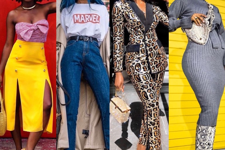 Vote for Fashion Bombshell of the Week October 11, 2019: Cyn from New York, Kimberly from Togo, Marii based in Spain, and Kelsey from New York