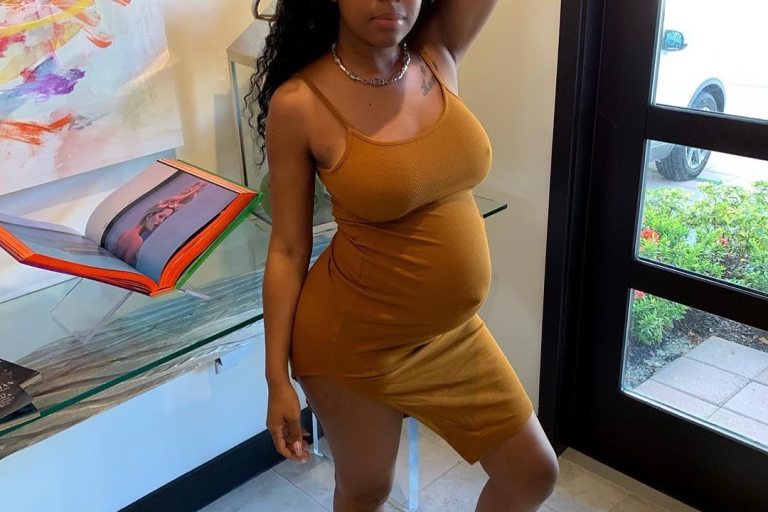 Fashion Nova Maternity! City Girl Yung Miami Shows off Her Baby Bump in Fashion Nova Mini Dress