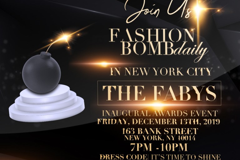 RSVP Today to The FABY’s on Friday, December 13th: Fashion Bomb Daily’s 1st Annual Awards Show Sponsored by Dove, Ciroc, Rayar Jeans, and More!