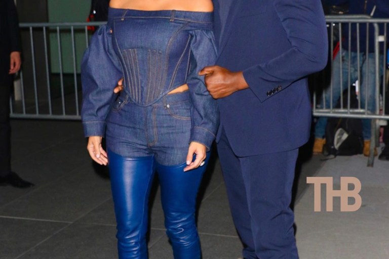 Kim Kardashian and Kanye West Were Spotted in Custom Burberry for the WSJ Innovator Awards!