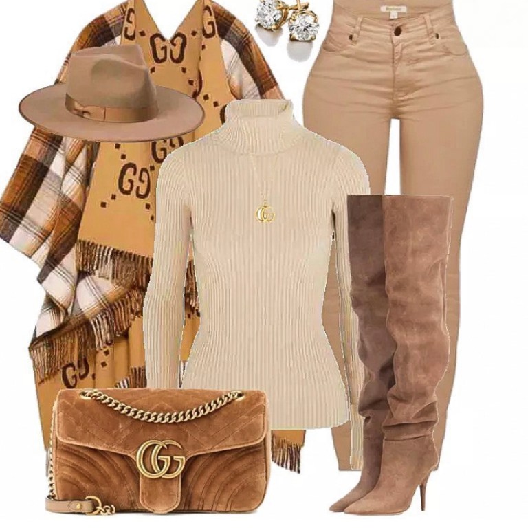 Fall 2019 Style Inspiration: What to Wear with a Gucci Monogram Reversible Cape by @StylebyJovon