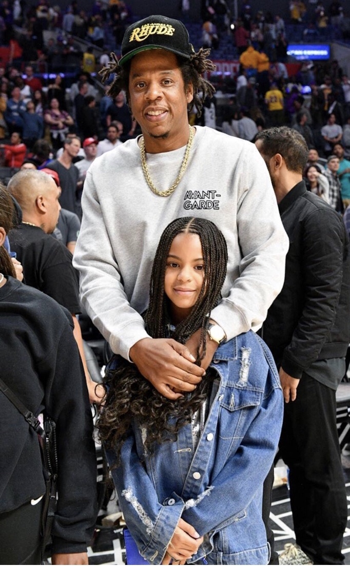 Daddy & Daughter Date: Blue Ivy Carter Attended the Lakers vs
