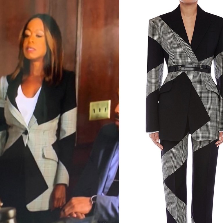 Ghost Fashion : Tameika’s Alexander McQueen Plaid and Black Colorblock Blazer and Suit Pants!