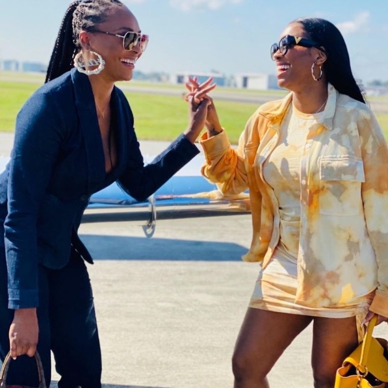 You Ask, We Answer! Porsha Williams’s Instagram Yellow Tie Dye Cotton Citizen Ruched Dress and Jacket Set