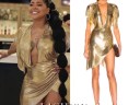 chrissy lampkin birthday dress Wardrobe Inquiry: Chrissy Lampkin Is Living Her Life Like It's Golden as  She Celebrates Her 50th Birthday in a Fannie Schiavoni Gold-Plated Plunging  Neckline Dress