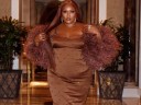 plus size dress for birthday Plus Size Gold Party One Shoulder Side Streamer Long Sleeve Sequin Mini Dress