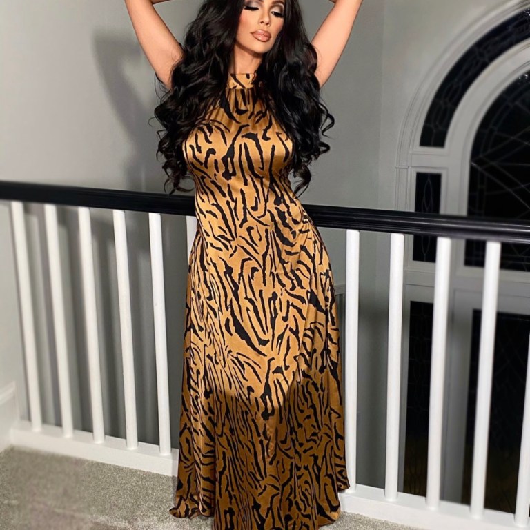 Erica Mena Takes a Step on the Wild Side in Fashion Nova Animal Print Dress
