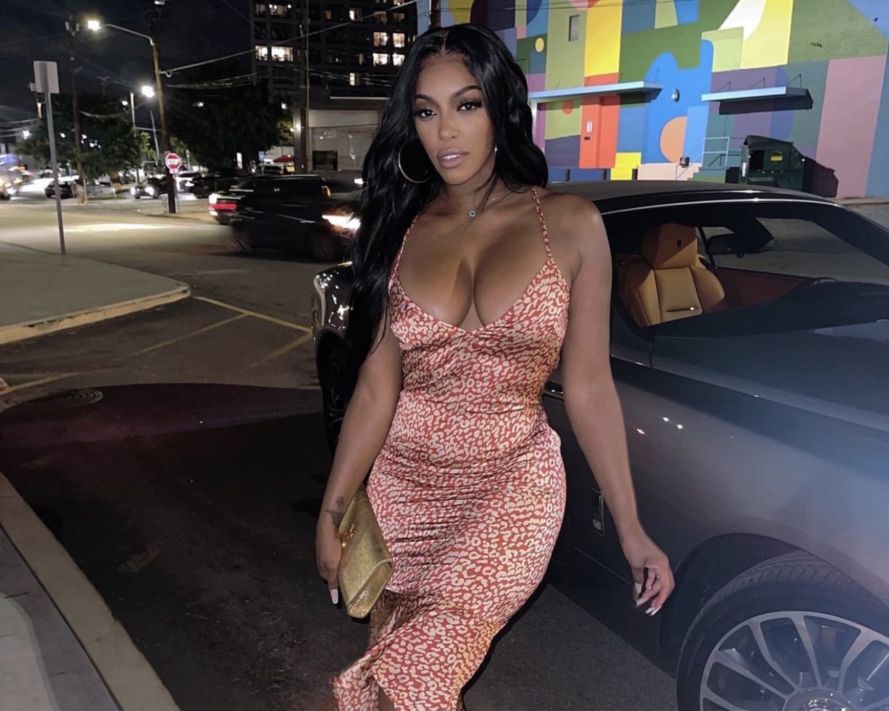 You Ask, We Answer! Porsha Williams Celebrates Her Birthday in Pretty  Little Thing Red Leopard Print Midi Dress and Akira Lace Up Pointy Toe  Sandals - Fashion Bomb Daily