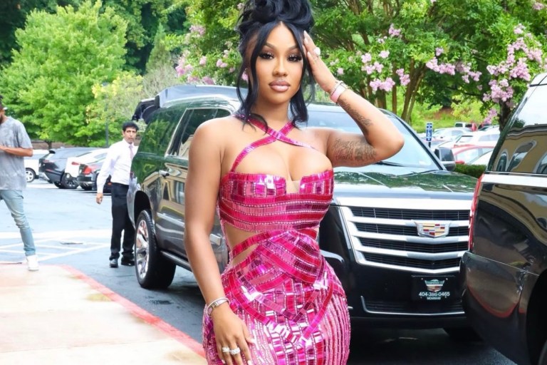 Ari Fletcher Celebrates Her Birthday Wearing Valdrin Sahiti Gowns and Shane Justin Crystal Look