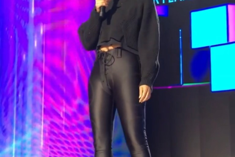 Most Requested: Tracee Ellis Ross ‘s American Music Awards Rehearsal Lace Up Football Leggings