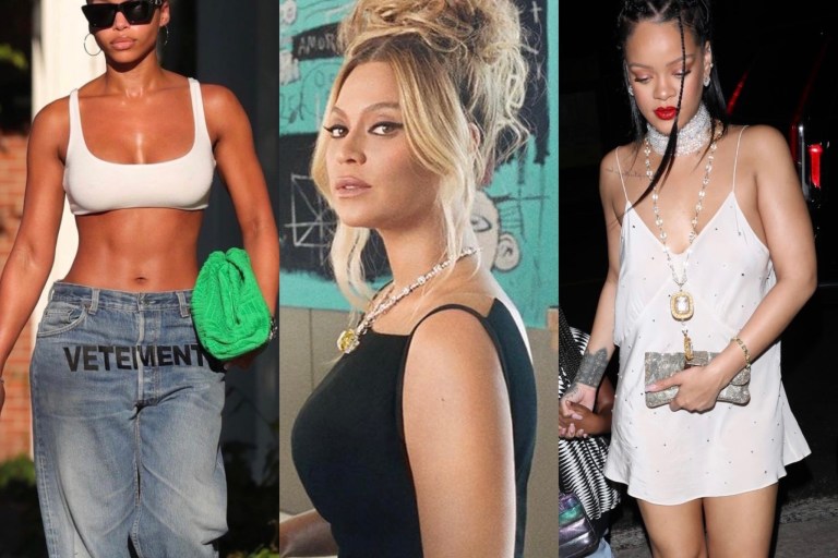 Look of the Week: Beyoncé in Balmain, Rihanna in Miu Miu, Lori Harvey in Vetements Jeans + More