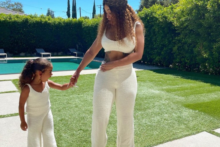 Blac Chyna and Dream Kardashian Spotted Twinning in Fashion Nova White Fuzzy Sets