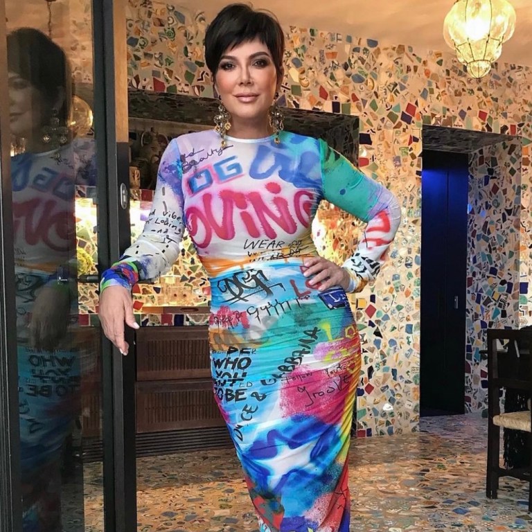 Kris Jenner Enjoys Her Last Days in Italy Wearing Dolce and Gabbana Graffiti Print Dress