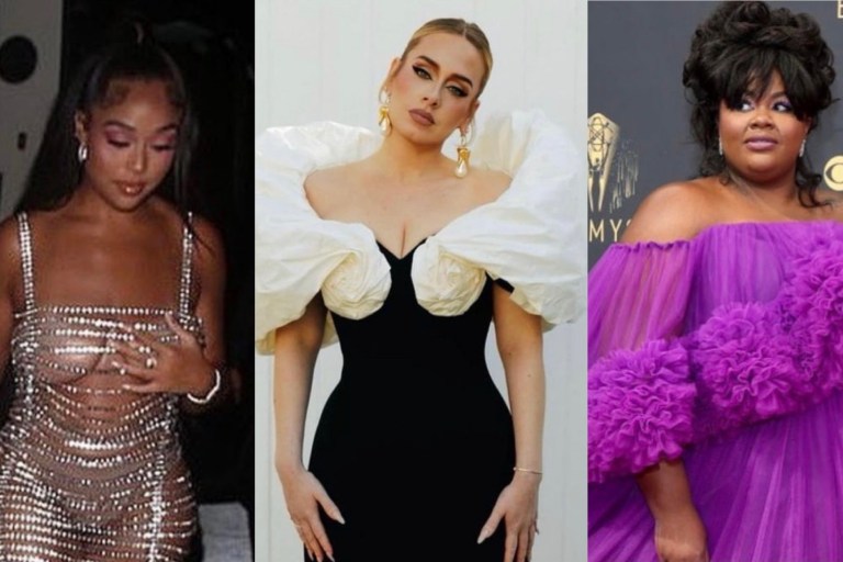 Look of the Week: Adele in Schiaparelli, Jordyn Woods in Area, Nicole Byer in Christian Siriano + More