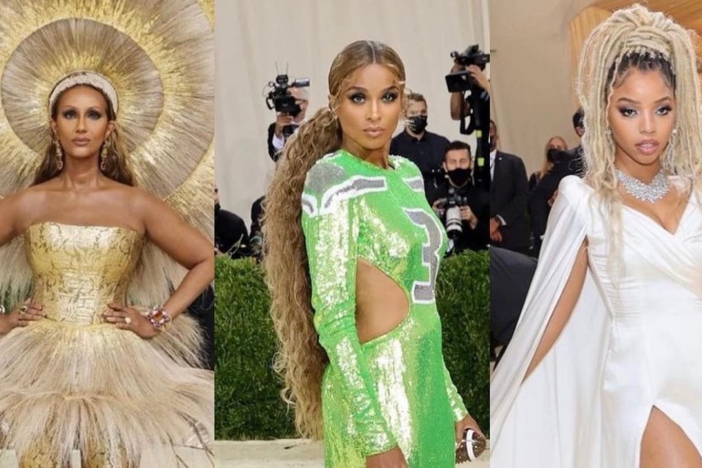 Top 10 Best Dressed at the 2021 Met Gala: Iman in Harris Reed x Dolce and Gabbana, Ciara in Dundas, Chloe and Halle in Rodarte + More